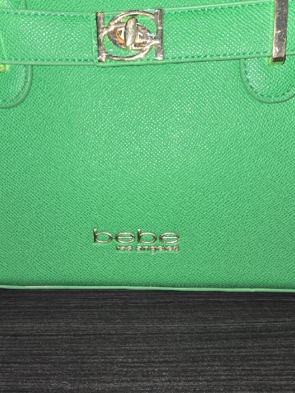bebe Vibrant Green Top-Handle Satchel NEW - Picture 6 of 8